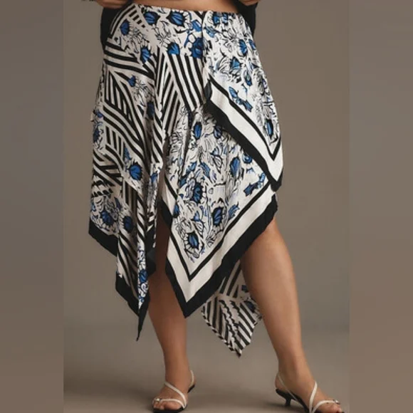 NWT Maeve Silky Asymmetrical Midi Skirt, Size XL - Picture 2 of 9